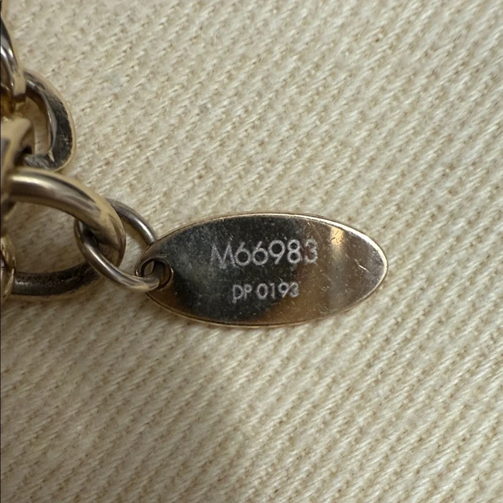 Louis Vuitton Gold and Pink and Garnet Keychain - Picture 5 of 5